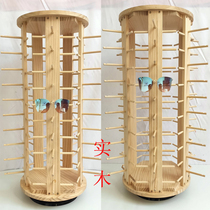 Sun glasses display stand cabinet table glasses display stand solid wood rotating glasses Props sunglasses pendulum eye display rack