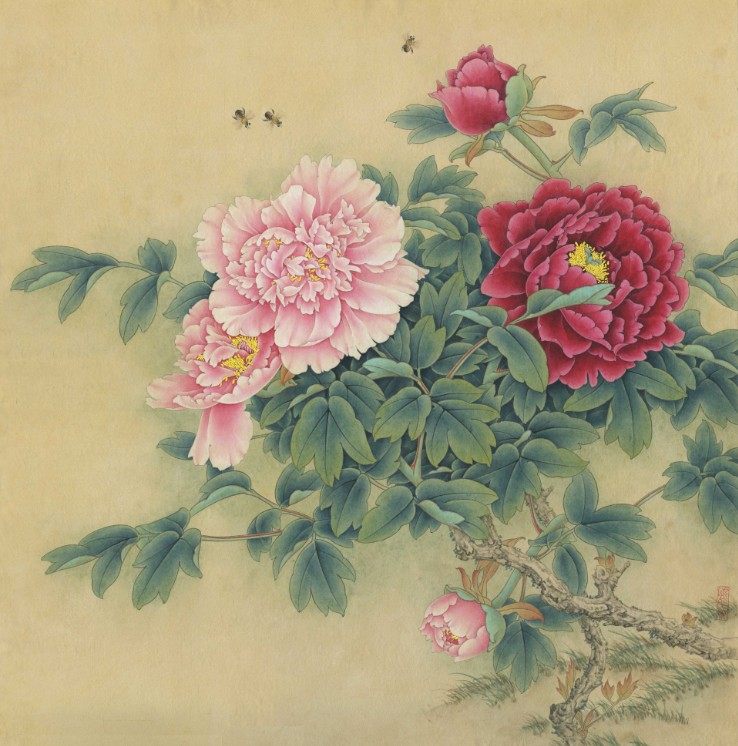 【白描底稿】工笔画花鸟纯手勾熟宣纸可直接上色国画(非成品)