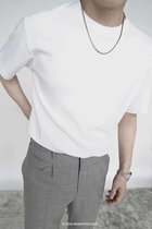 G FOR INNERTHOUGHT NISSAN cotton SOLID COLOR ROUND NECK SHORT-SLEEVED men 2021 new design sense niche t-shirt