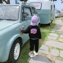 Boy sports suit handsome and childlike childrens baby Han version spring and autumn loaded with foreign air clothes two sets