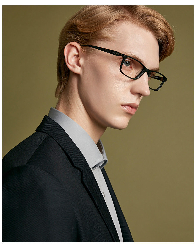 loho眼镜框潮人款男女时尚款方框超轻舒适碳纤维近视眼镜架gx9012