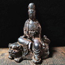 Tieguanyin Manjushri Samantabhadra Bodhisattva Old iron iron Buddha Statue Antique collection Buddha Statue Bodhisattva statue