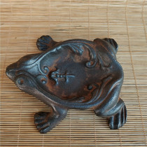 Iron ornaments hot collection Antique craft frog small inkstone Exquisite shape package pulp natural products are good
