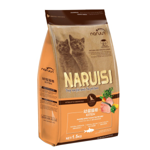 猫粮 纳瑞斯幼猫猫粮深海鱼三文鱼肉幼猫粮1-4个月奶糕3斤