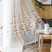 Window yarn Yarn Curtain Fields Garden Wind Small flowers Home Nordic minimalist modern New Chinese Bedroom China Wind Living Room Balcony