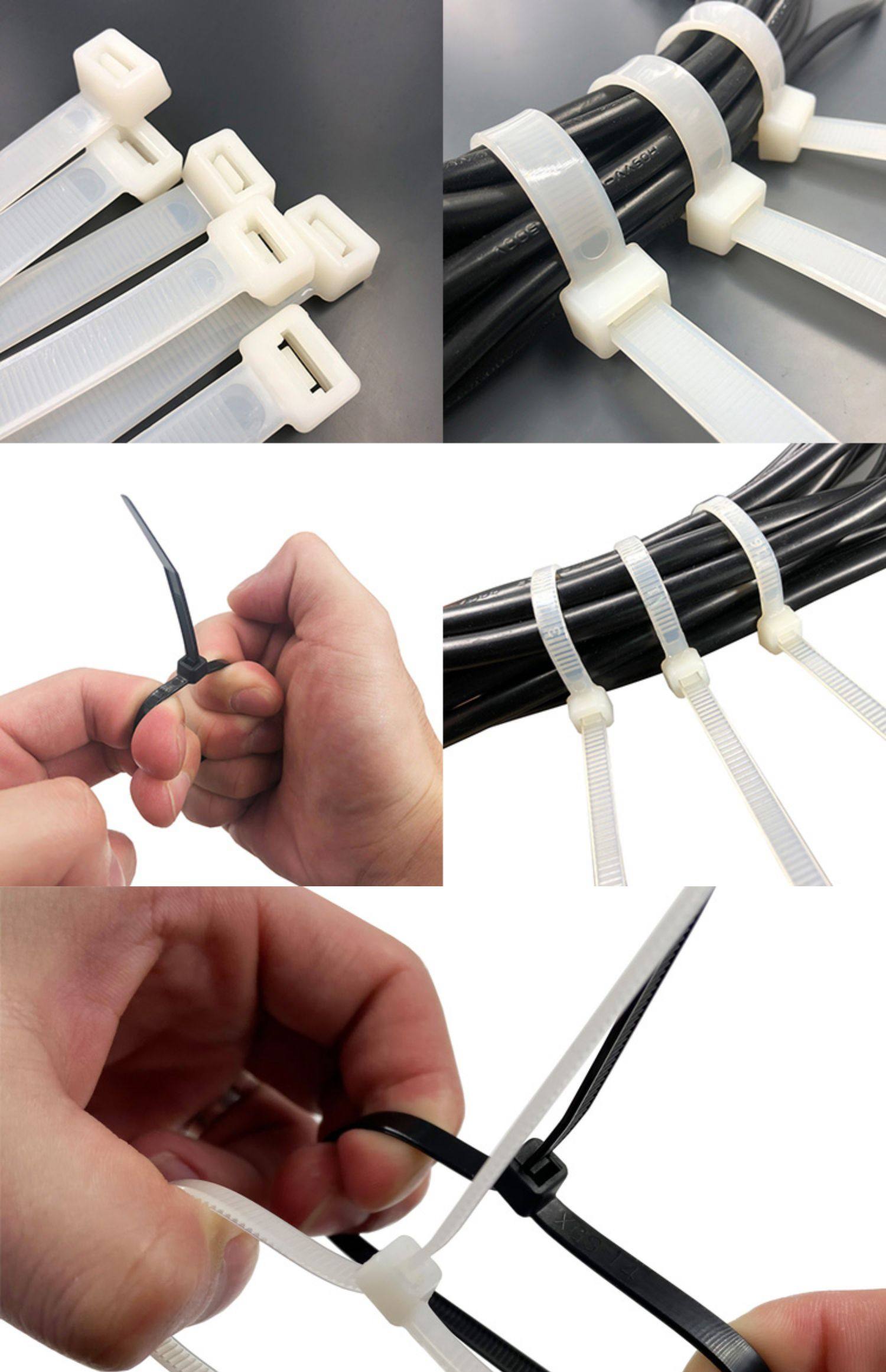 尼龙扎带4x150200螺丝孔固定头扎带足量250条厂家直销新光塑料