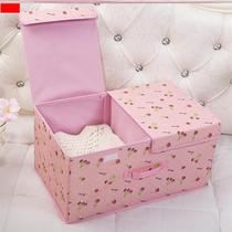 Student underwear box pantyhose dormitory underwear bed Children cute covered baby clothes storage artifact bedroom