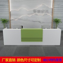 New company front desk reception desk Beauty salon cashier Simple modern office front desk table bar Welcome consultation