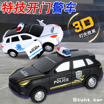 Ground Floor Night City New Kids Toy Car Electric Stunt Police Car Awesome Lights Music Universal Rotating Police Car