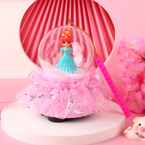 Snowflake Princess Handheld lantern Lantern Festival Luminous Music Universal Doll Music Box Baby Toy New Year Gift
