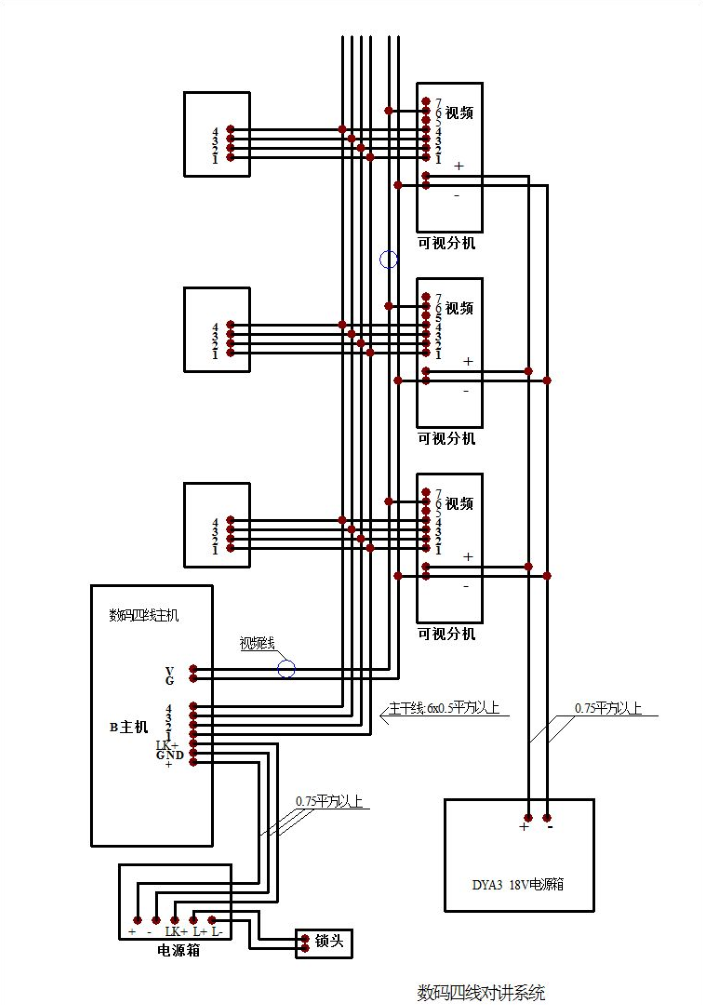 永安对讲分机/四线对讲分机/直按式分机/楼宇对讲/ ya-98jfc