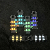 XGEDC original luminous double tube tritium gas lamp tritium tube lamp EDC fluorescent key buckle hanging pendant necklace pendant gift