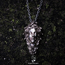 Nighttime Studio 925 Pure Silver Original Handmade Gothic Realistic Beauty Duissa Pendant Necklace Pendant Silver Jewelry Gift