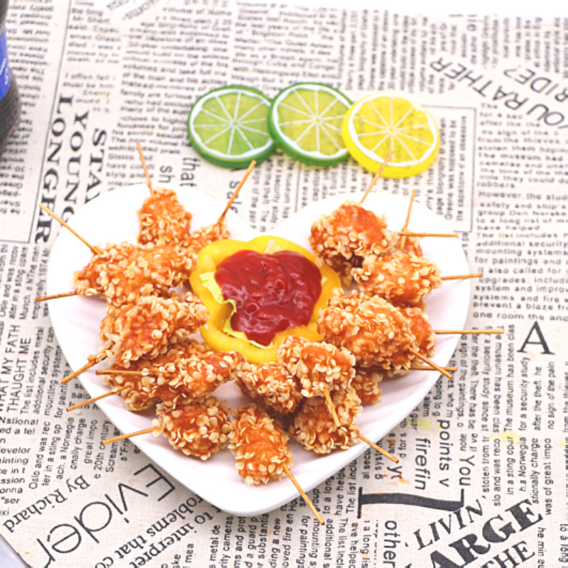 六和雪花迷你肉串鸡肉串牙签肉串油炸小串半成品西餐雪花酥1kg/包