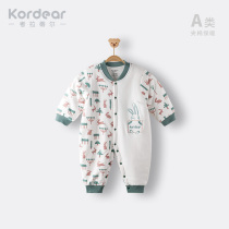 kordear baby pure cotton one-piece clothes autumn winter baby clothes newborns khae climbing clothes clip cotton warm suit