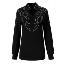 Womens Latin dance jacket exercise clothes national standard dance competition modern square ballroom dance long sleeves