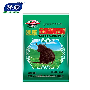 【可签到】燎原大牌！全脂加糖牦牛奶粉400g[15元优惠券]-寻折猪