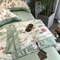 60 double-sided Tencel air conditioning quilt summer quilt double can be equipped with four sets of thin quilt cotton washable quilt core