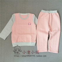 Brand girl suit girl spring clip silk cotton suit two sets