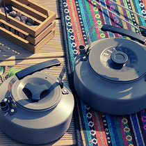Outdoor kettle set pot camping aluminum alloy 1 6L large capacity coffee pot portable kettle field teapot