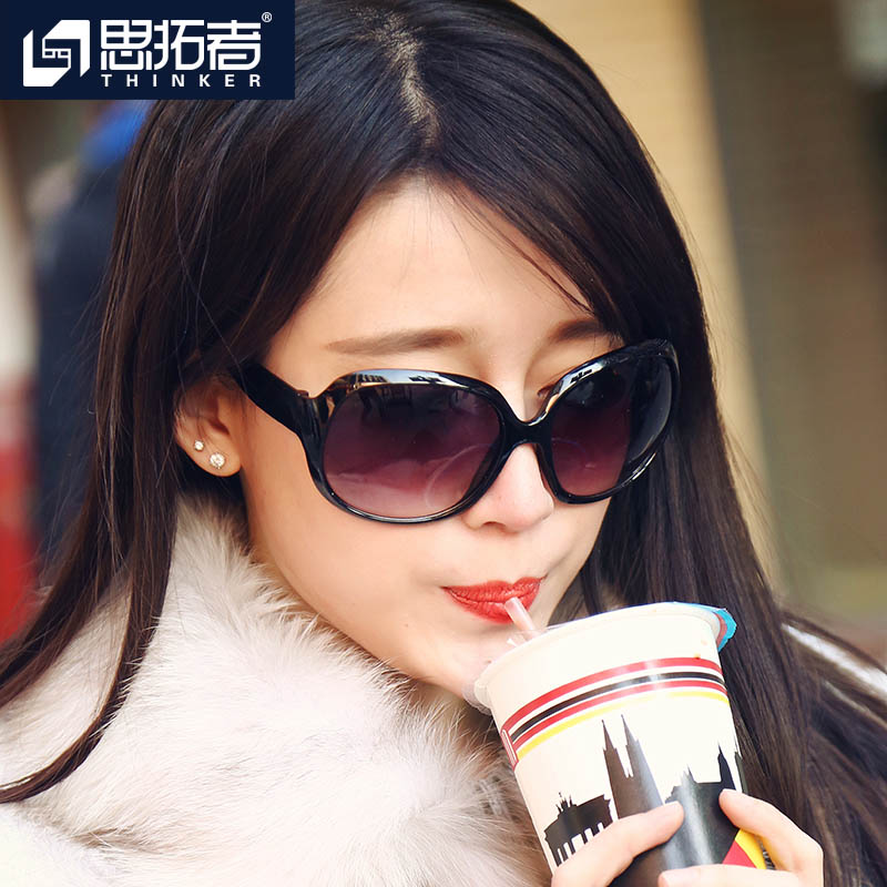 2016新款女士潮明星款太阳镜 优雅简约墨镜长脸圆脸眼镜产品展示图4