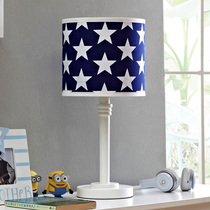 Childrens desk lamp bedroom creative bedside lamp European interior decoration LED lamp star solid wood boy room lamp