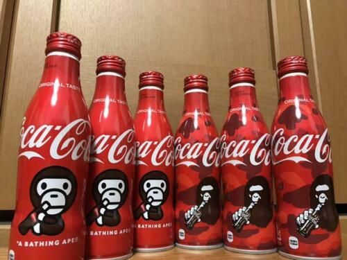 imported original unopened trendy brand  flow japan 2020 coca-cola bape joint commemorative aluminum bottle