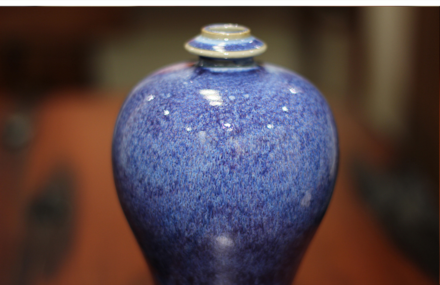 国大师任星航 星航钧窑 钧瓷茶具 柴烧 花瓶 梅瓶