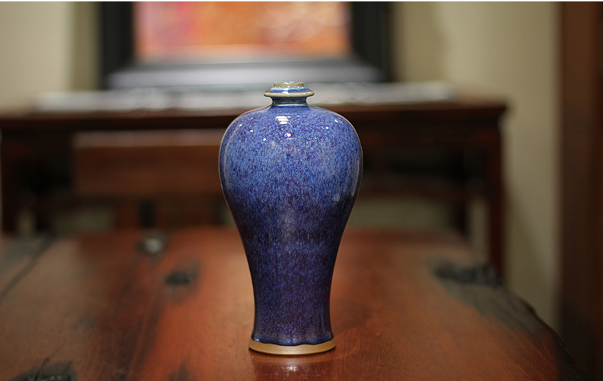 国大师任星航 星航钧窑 钧瓷茶具 柴烧 花瓶 梅瓶