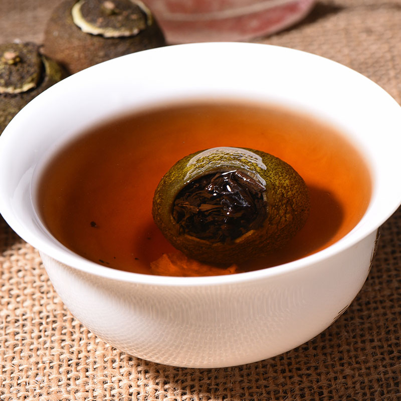 青柑普洱茶橘普茶柑橘青橘普洱橘皮青桔小金桔普洱茶浓香型小青柑