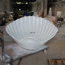 Resin glass fiber reinforced plastic activity stage spot shell chair mermaid wedding photography props floor seat sculpture