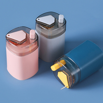 Home European-style Toothpick Box Individuality Creativity Automatic Pop-up Toothpick Hotel Toothpick Cylinder Light Lavish Portable Press