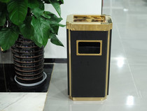 Golden luxury floor ash bucket Hotel hotel corridor KTV paint ashtray trash can vertical fruit box