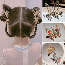 When I was a child I brought a moving butterfly hairpin vintage Sen girl metal hairpin net red versatile Liu Haibin clip