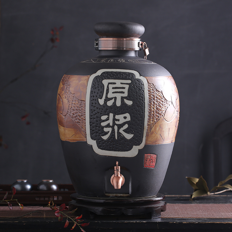 It bottle wine jar hip 10 jins of 50 kg 20 jins 30 jins of jingdezhen ceramic terms bottle of wine