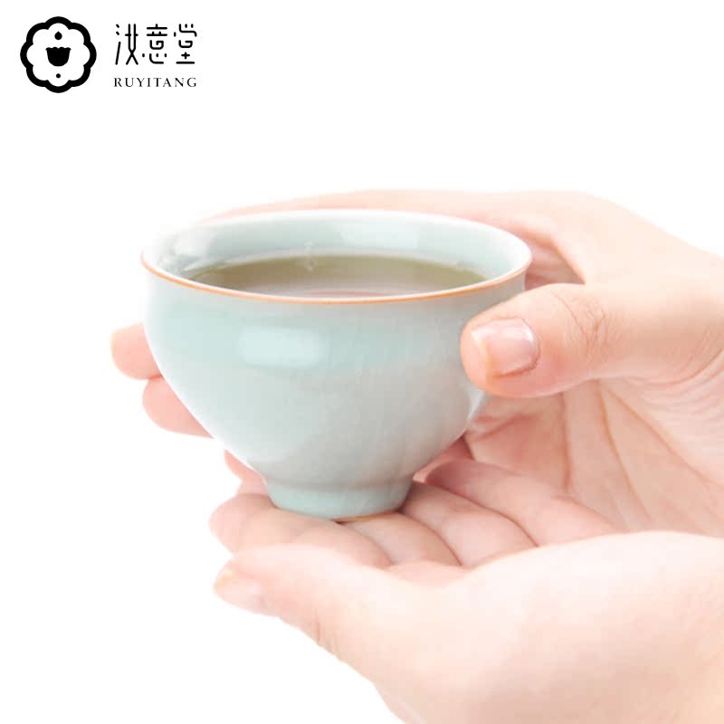 Your up sample tea cup ruzhou Your porcelain master cup tea set single CPU open piece of ceramic tea cup for its ehrs big day cyan