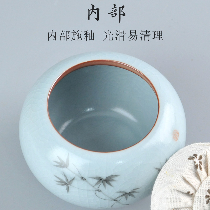 Your up caddy fixings hand - made porcelain sealed as cans ceramic POTS round black tea, green tea tea storehouse storage POTS storage POTS