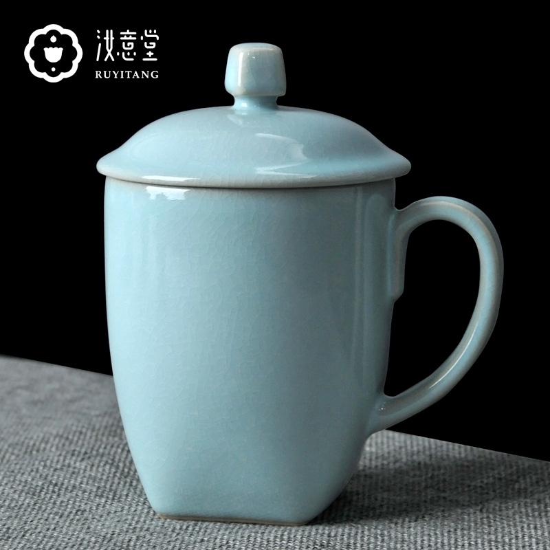 Your up glass ceramic tea cup of the porcelain office cup keller cup office male with cover Chinese gift boxes