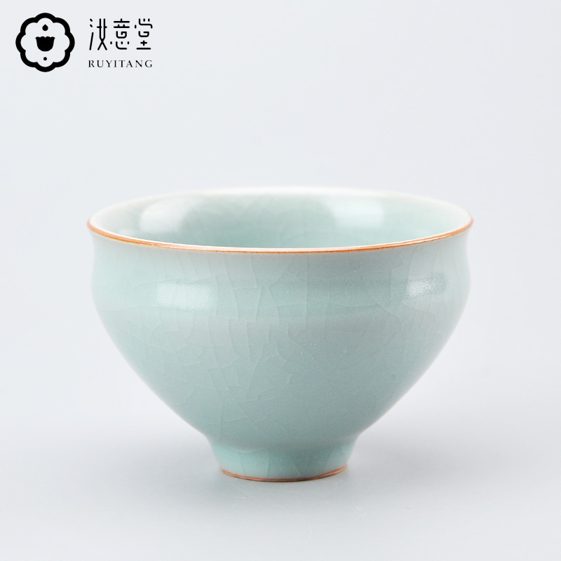 Your up sample tea cup ruzhou Your porcelain master cup tea set single CPU open piece of ceramic tea cup for its ehrs big day cyan