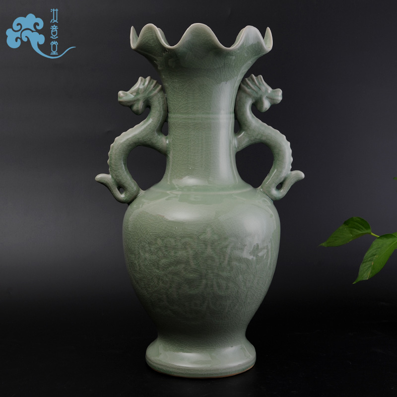 Archaize your up porcelain arts and crafts home sitting room adornment porcelain ceramic art large vase furnishing articles