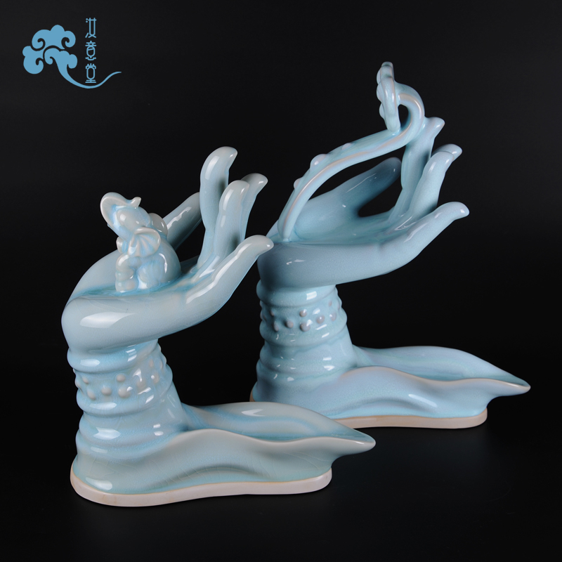 You mean your hall classic up porcelain art crafts collection ceramics decorated furnishing articles GuanYinShou bergamot