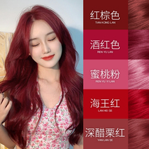 Memory Silky Red Dye Hair Cream Powder Brown Hair Dye Sea King Red Raspberry Fruit Red Brown Plant Bubble Authentic
