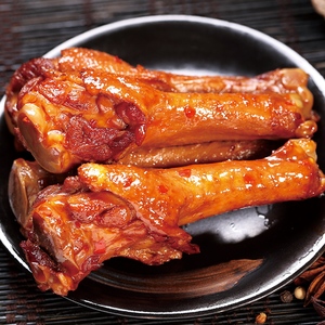 鲜满多麻辣鸭腿50g*10根卤味盐焗鸭肉翅根小零食吃货即食熟食肉食