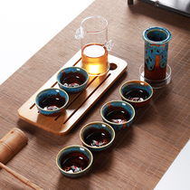 Complete set of tea set kung fu tea set kiln tea set black tea tea set