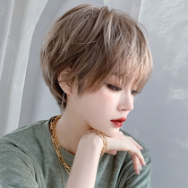 Round-faced wave-head wig short-haired woman naturally fluffy full-headed down-age wave balcony Chinese Korean hairstyle