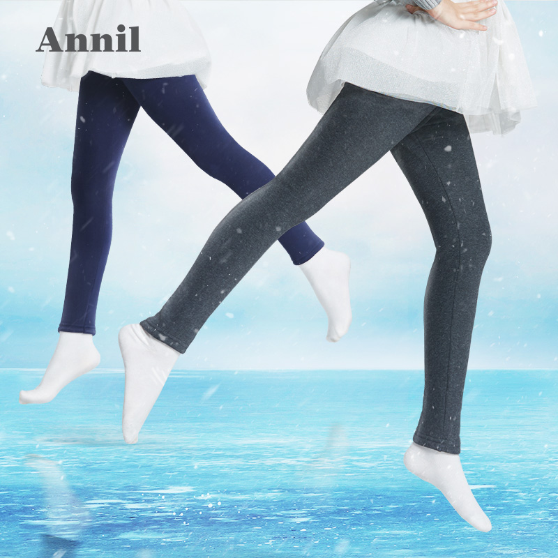 安奈儿童装女童打底裤冬加绒加厚保暖裤子AG6052产品展示图4