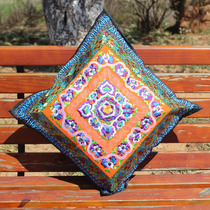 Ethnic style embroidery embroidery office car bedside sofa chair cushion waist pillow lunch break cushion pillow