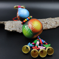 Yunnan ethnic wind bell hanging door decoration characteristic craft home decoration Creative painted gourd bell pendant
