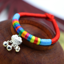 Yunnan vintage multicolored hand rope ethnic style bracelet jewelry pure hand woven original jewelry tourist souvenirs