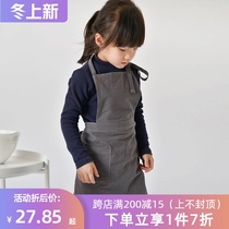 Childrens apron Nordic cotton linen fresh cute strap mens and womens gown sleeveless thin anti-fouling universal household apron